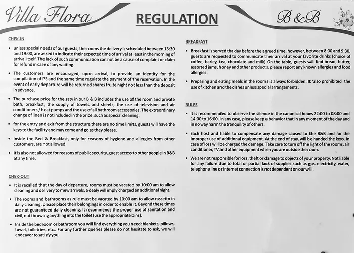 Bed and Breakfast Flora 3*